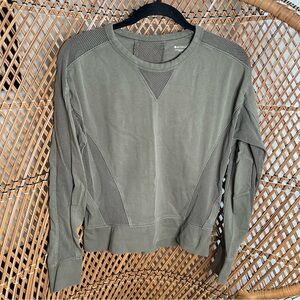 Athleta Green Mesh Sweatshirt